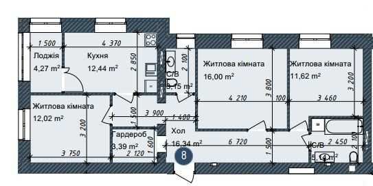 Квартира на вул. Сахарова в Одесі, ID 311503, фото №7