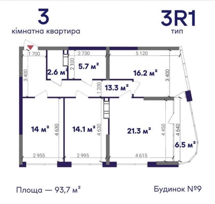 Квартира на вул. Лівого берега, 9 в Київ, ID 325128, фото №3