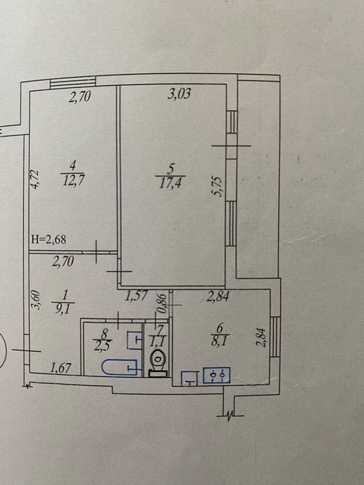 Квартира на вул. Тракторостроителей, 126А в Харкові, ID 193621, фото №2