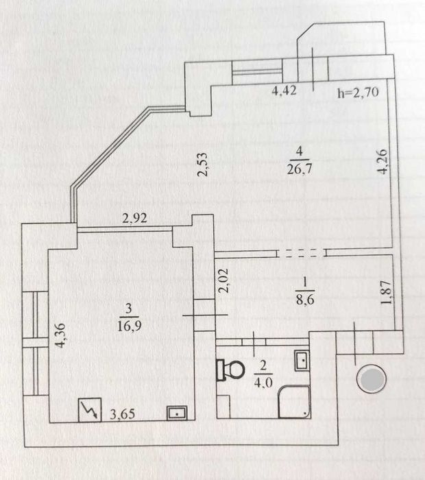 Квартира на вул. Здановської, 54а в Києві, ID 211477, фото №15