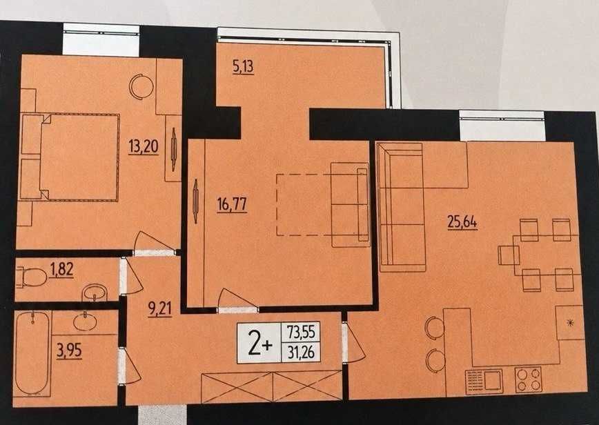 Квартира на Львівське шосе, 14/1Г в Хмельницькому, ID 384674, фото №4