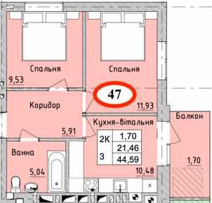 Купити квартиру за адресою ЖК Бургундія 3 в Київ на Findly.com.ua Квартира на ЖК Бургундія 3 в Київ, ID 343027, фото №1