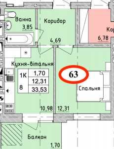 Квартира на ЖК Бургундія 3 в Києві, ID 297928, фото №1