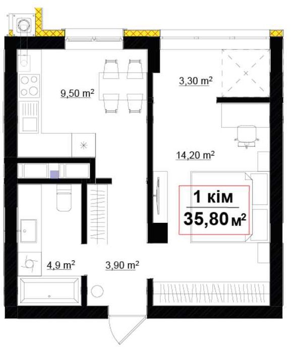 Квартира на до центру міста 10 хв в Івано-Франківську, ID 197724, фото №6