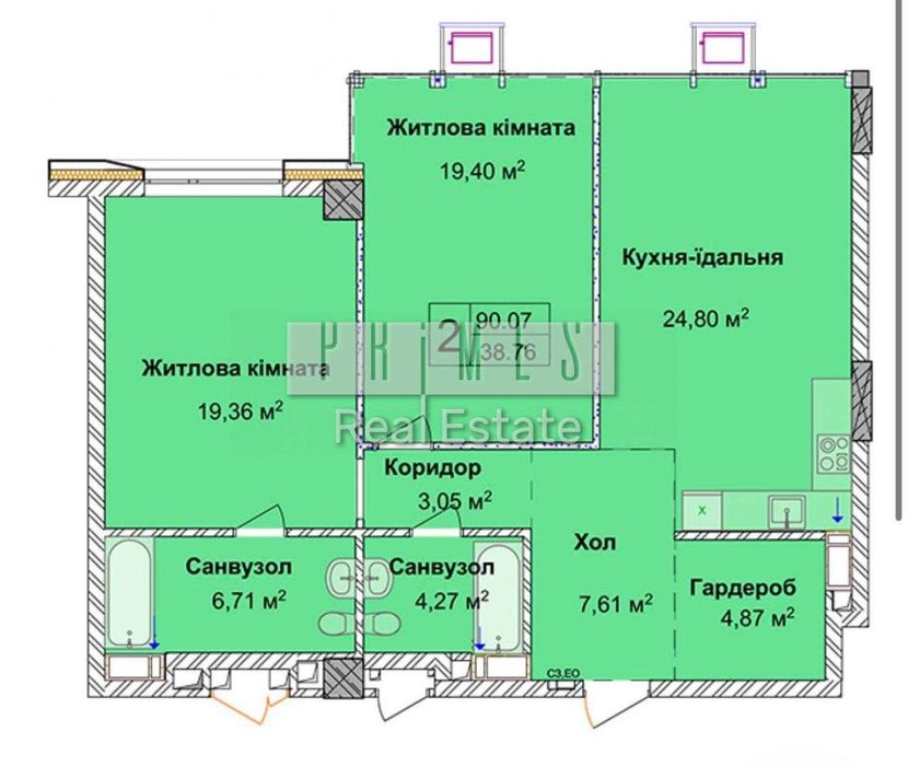 Квартира на вул. Андрія Верхогляда, 8 в Києві, ID 171466, фото №3