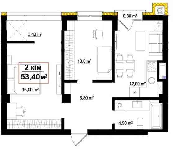 Квартира на ЖК Опришівська Слобода в Івано-Франківську, ID 364469, фото №4