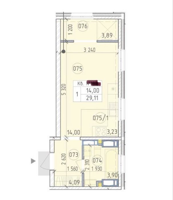Квартира на вул. Максимовича, 26Д в Київ, ID 259617, фото №4
