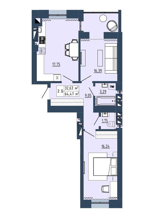 Квартира на вул. Окружна, 48 в Луцьк, ID 246204, фото №2