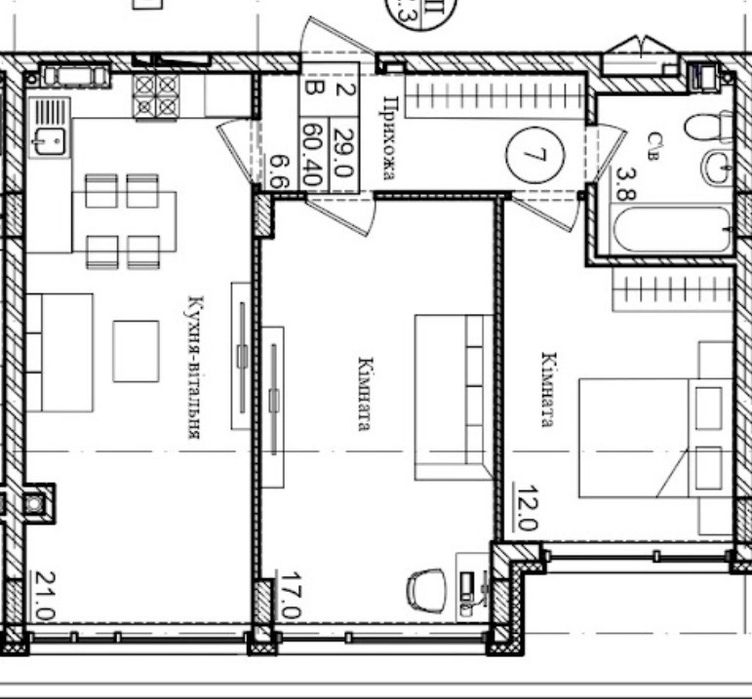 Квартира на вул. Володимирська, 36А в Києві, ID 308620, фото №13