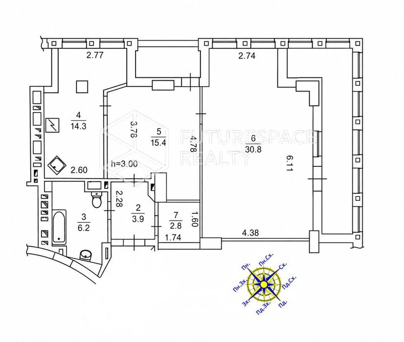 Квартира на бул. Миколи Міхновського, 14-16 в Києві, ID 268271, фото №14