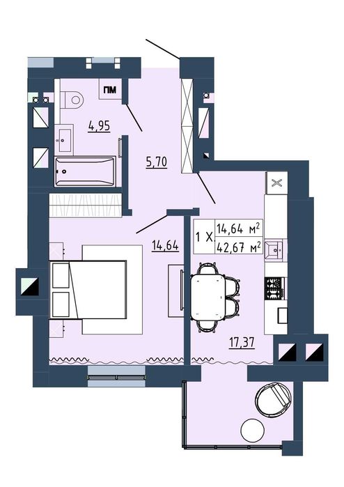 Квартира на вул. Окружна, 48 в Луцьк, ID 240735, фото №1