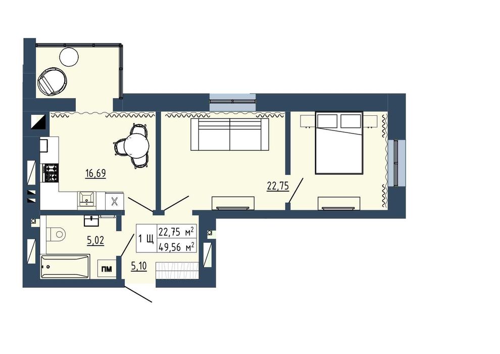 Квартира на вул. Окружна, 48 в Луцьк, ID 241218, фото №2