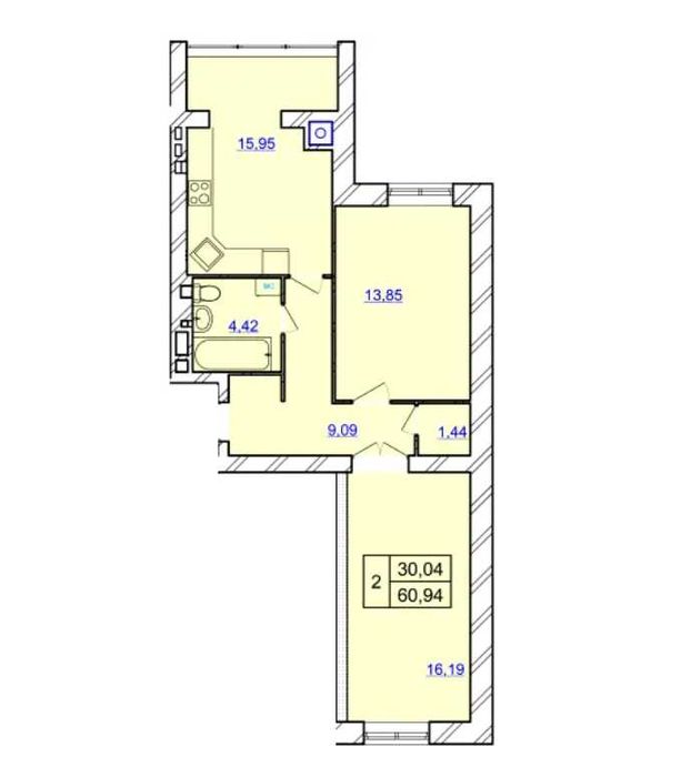 Квартира на ЖК "Авіла Ленд" в Хмельницькому, ID 231042, фото №2