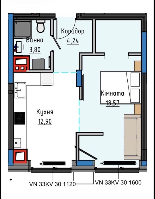 Квартира на вул. Буковинського Віча в Чернівцях, ID 245311, фото №5