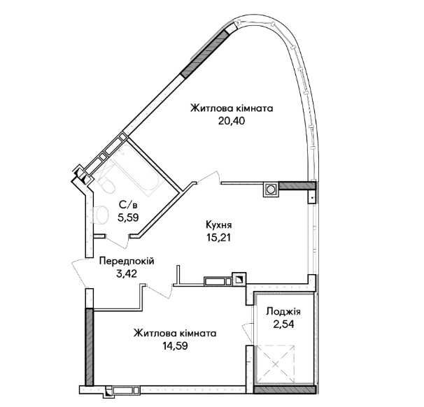 Квартира на вул. Ірпінь, 38 в Києві, ID 227770, фото №5