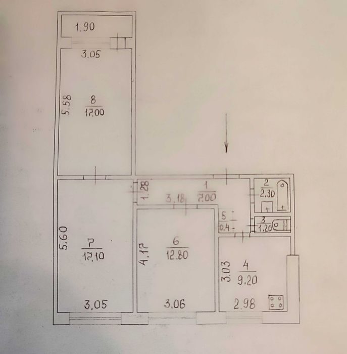 Квартира на микрорайоне Юбилейный в Кривому Розі, ID 182910, фото №1