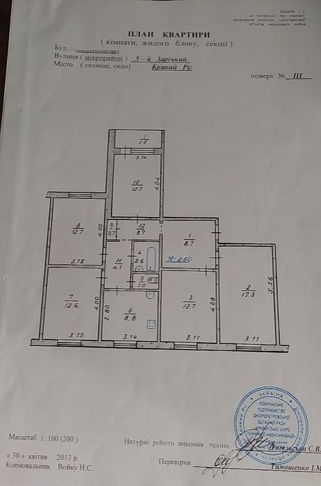 Квартира на 5 Заречний в Кривий Ріг, ID 253457, фото №3