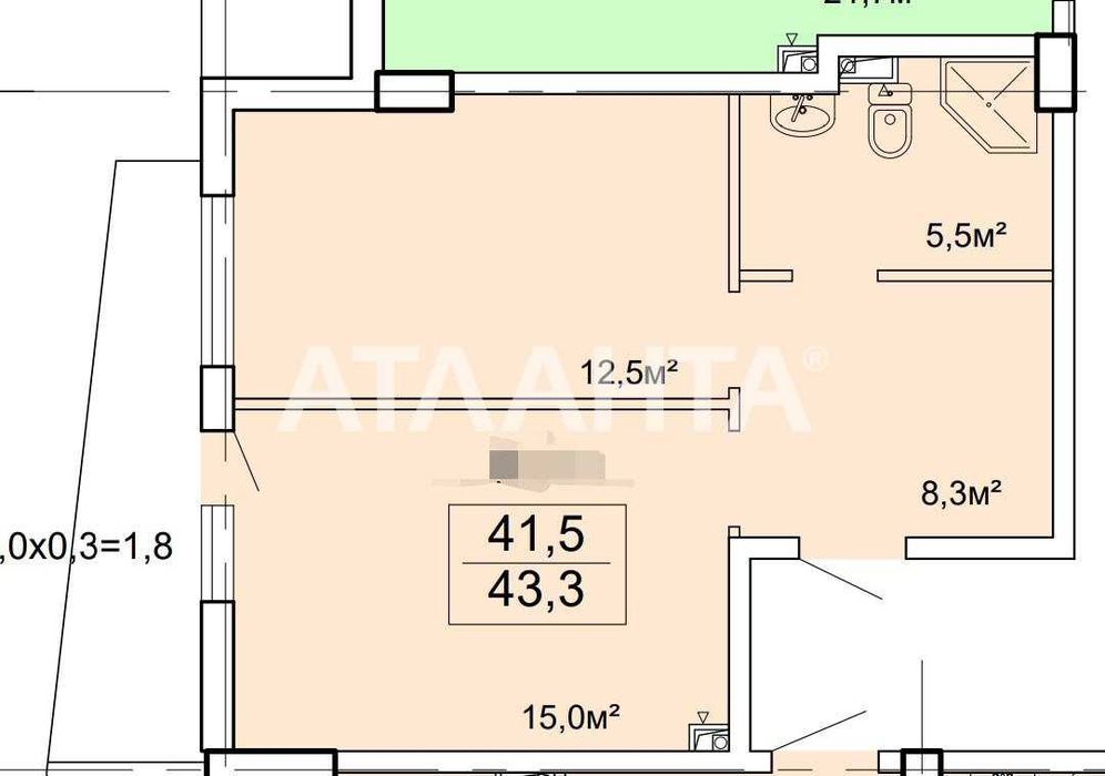 Квартира на ЖК Breeze Marine в Одесі, ID 206590, фото №10