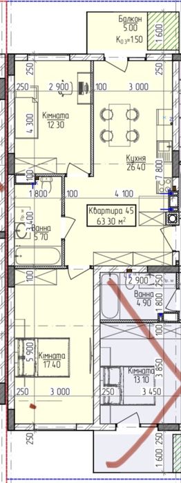 Квартира на вул. Богомольця, 15 в Ужгород, ID 283365, фото №2
