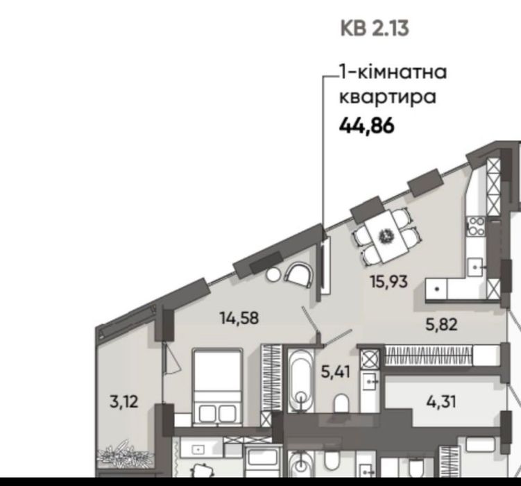 Квартира на вул. Джона Леннона, 2а в Львові, ID 255496, фото №4