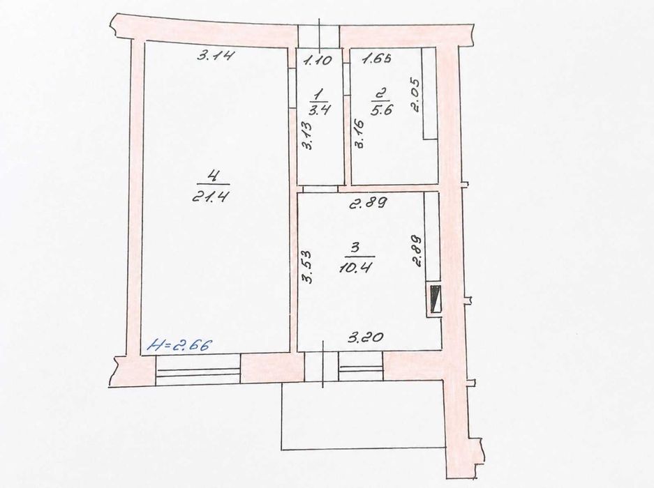 Квартира на вул. Боголюбова, 4 в Києві, ID 259623, фото №17
