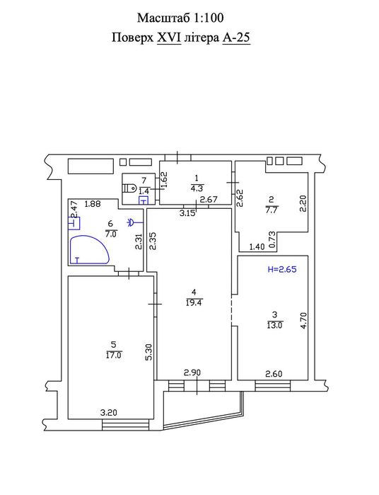 Квартира на вул. Антоновича, 109 в Києві, ID 253804, фото №3
