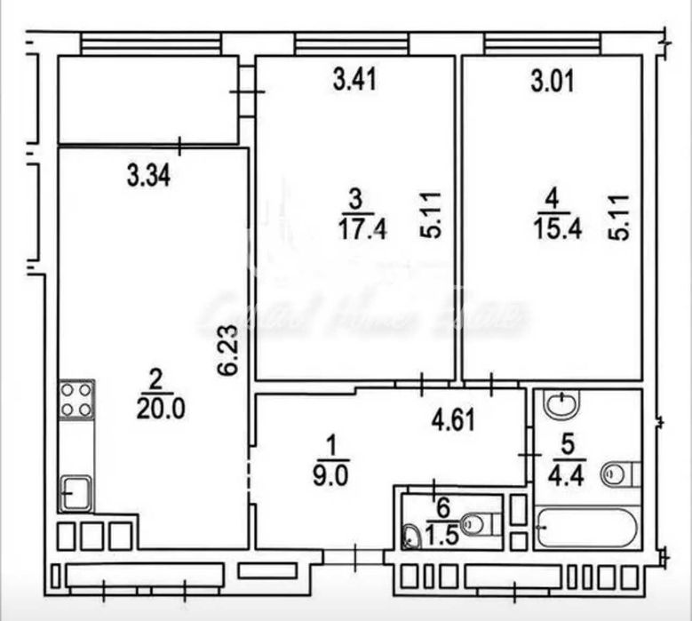 Квартира на вул. Євгена Сверстюка, 6-Е в Києві, ID 170586, фото №13