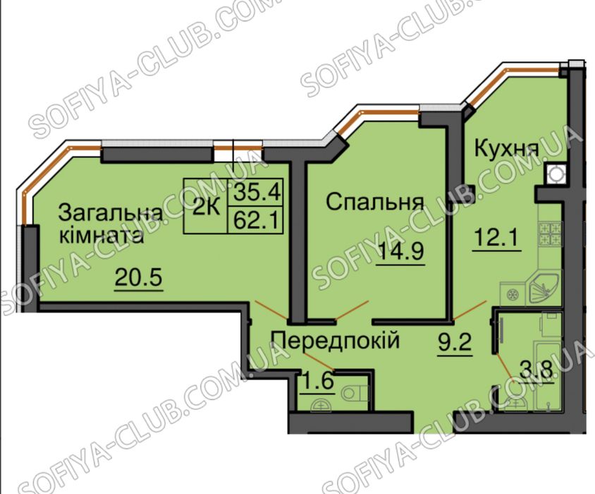 Квартира на ЖК Софія Клубний в Києві, ID 228733, фото №1