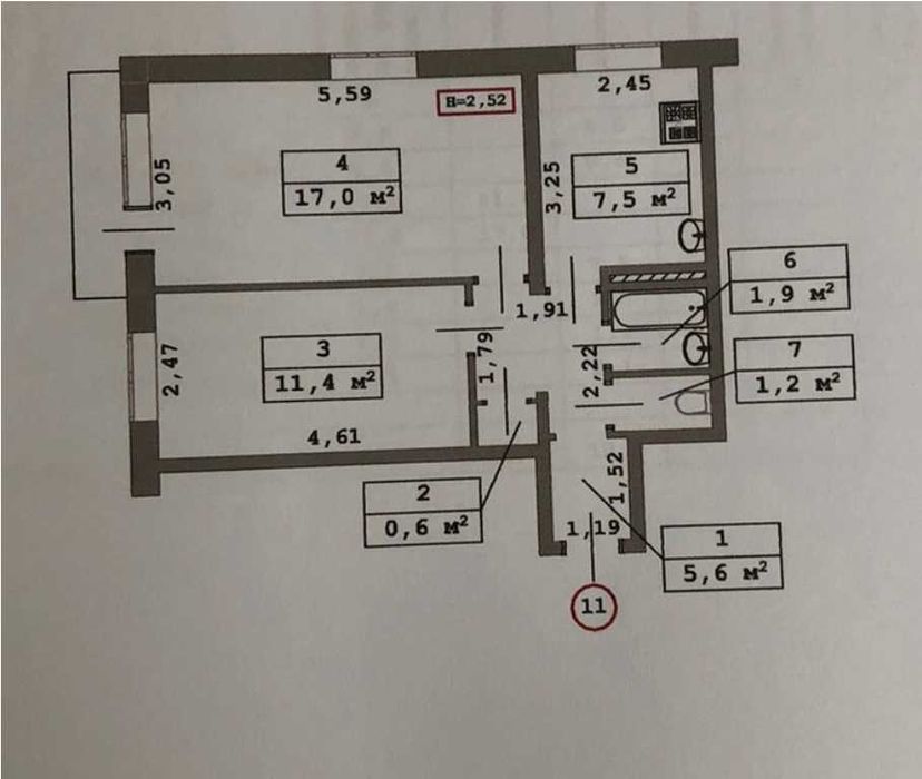 Квартира на вул. Щербаківського, 55 в Києві, ID 184111, фото №2