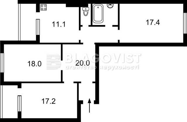 Квартира на вул. Пчілки Олени, 4 в Києві, ID 204961, фото №8