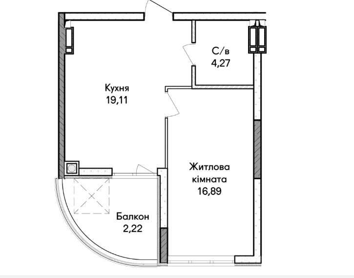 Квартира на вул. Ірпінь, 42 в Києві, ID 223551, фото №8