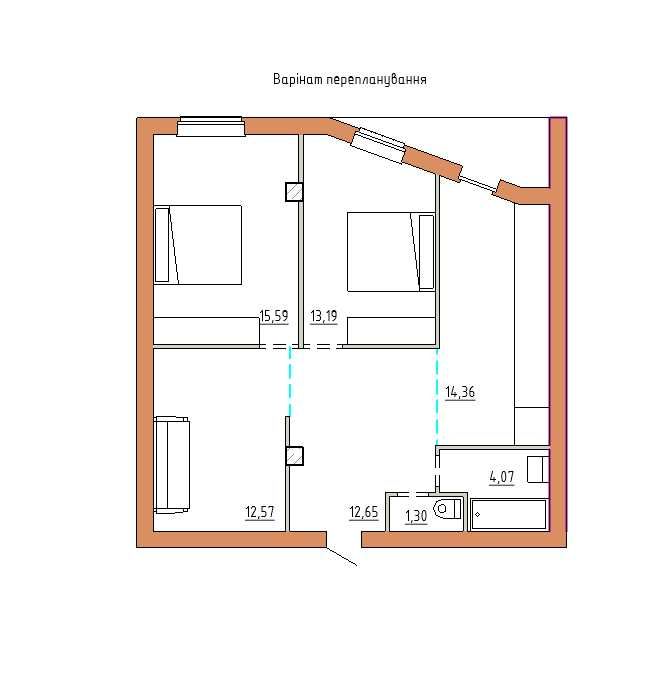 Квартира на вул. Тарнавського, 7В в Тернополі, ID 247689, фото №13