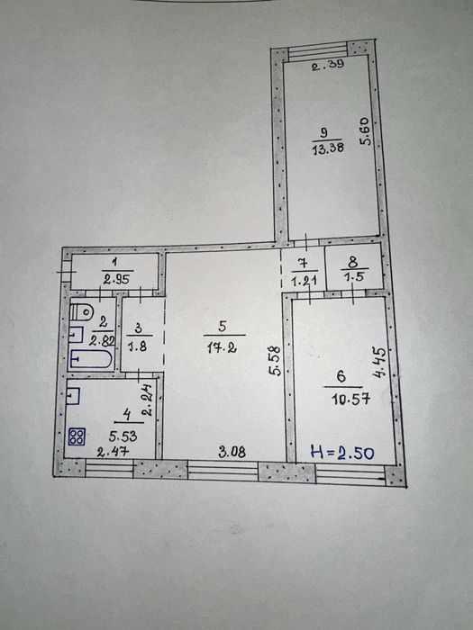 Квартира на вул. Шкапенка, 14 в Кривому Розі, ID 283297, фото №9