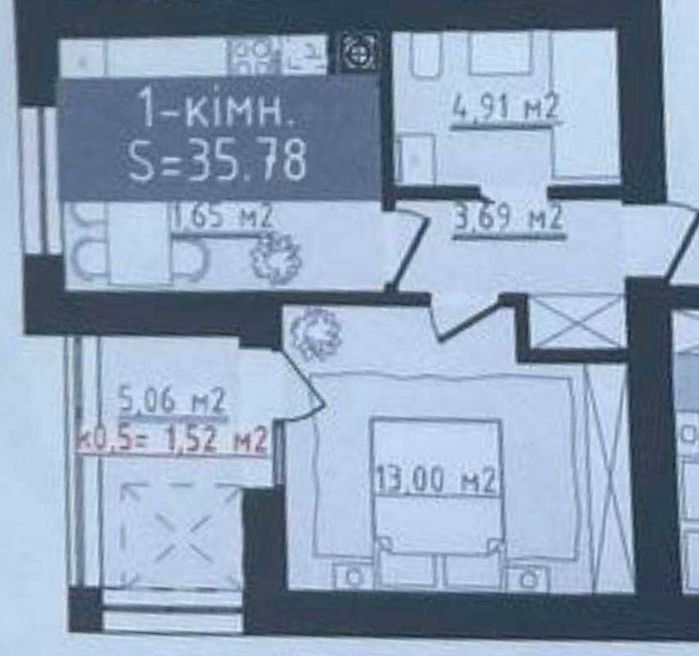 Квартира на ЖК Millennium River Club в Івано-Франківську, ID 195728, фото №9