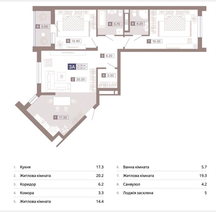 Квартира на вул. Половецька, 4 в Києві, ID 273544, фото №4