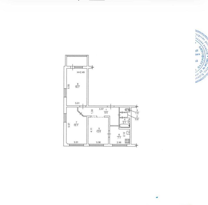 Квартира на вул. Булаховського, 30а в Києві, ID 183066, фото №21