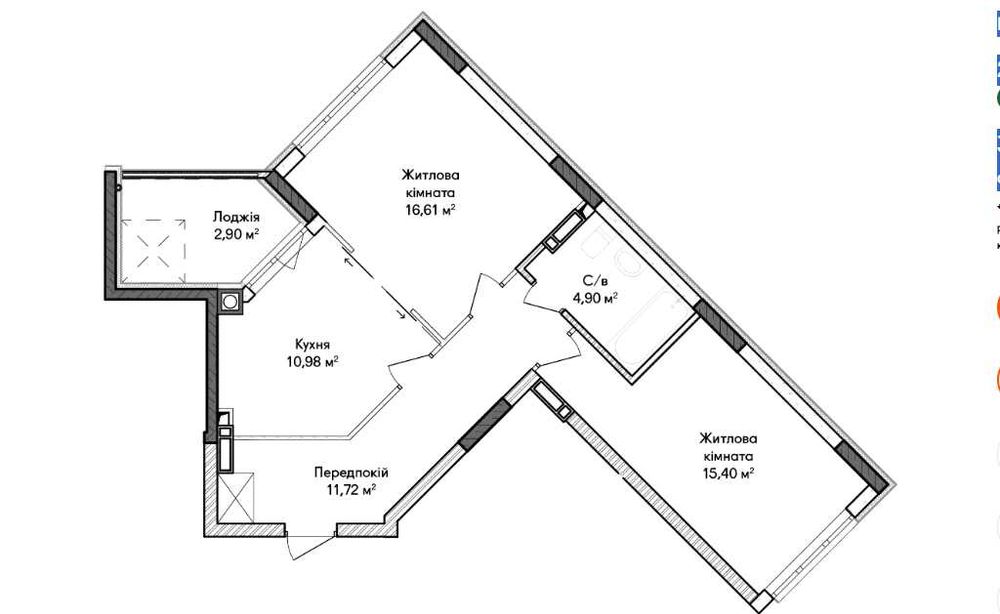 Квартира на вул. Ірпінь, 30 в Києві, ID 237529, фото №7