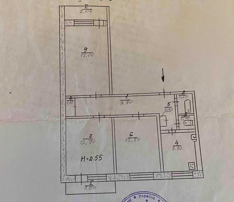 Квартира на вул. 200-річчя Кривого Рогу в Кривому Розі, ID 209087, фото №14