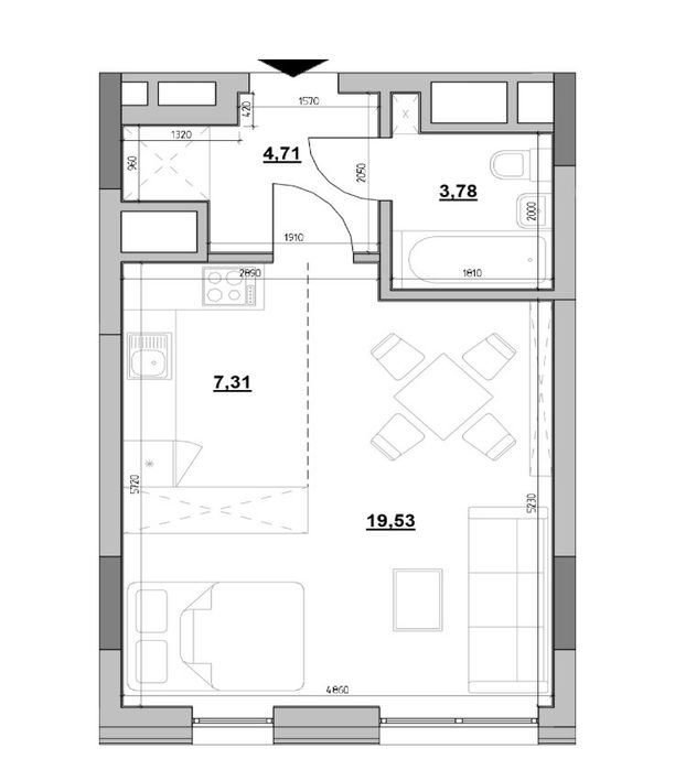 Квартира на ЖК Nordica Residence в Києві, ID 209906, фото №6
