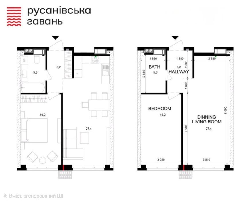 Квартира на вул. Русанівська Гавань, 13-17 в Києві, ID 209909, фото №1