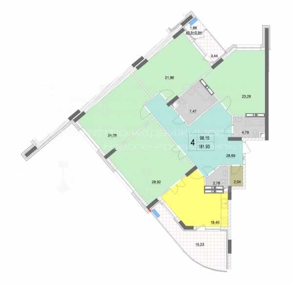 Квартира на вул. Верхогляда, 16 в Київ, ID 210323, фото №1