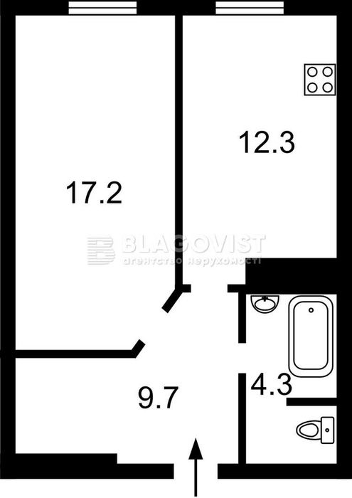 Квартира на вул. Левка Лук'яненка, 2/4 в Києві, ID 211369, фото №18