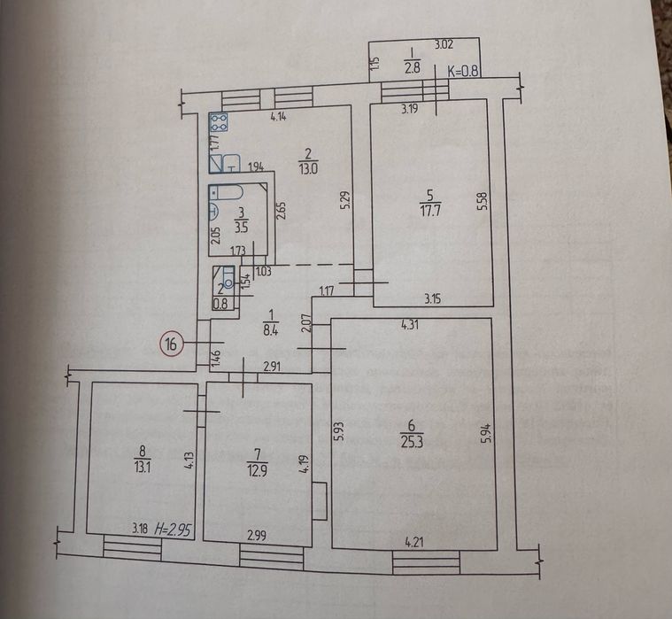 Квартира на Подільський в Кропивницькому, ID 292731, фото №24