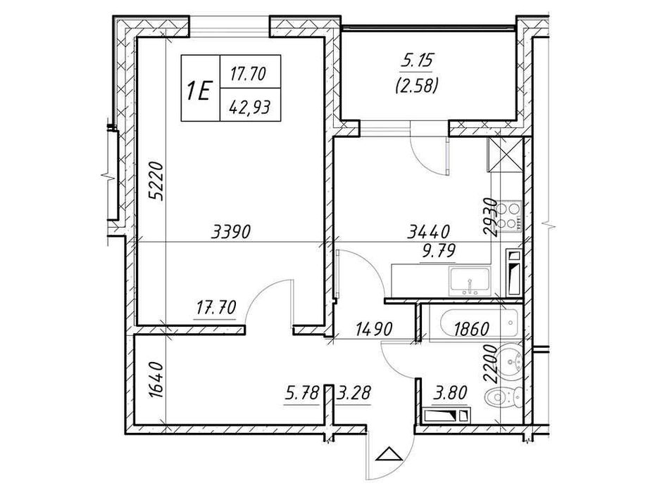 Квартира на вул. Електротехнічна, 43 в Київ, ID 215159, фото №2