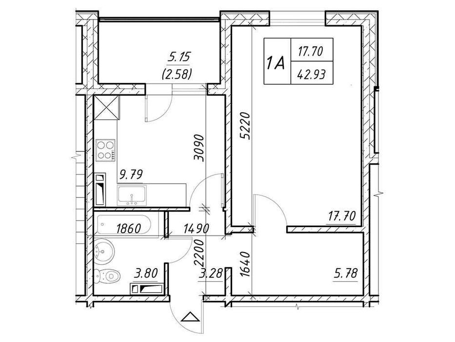 Квартира на вул. Меліоративна, 18-А в Києві, ID 215586, фото №8