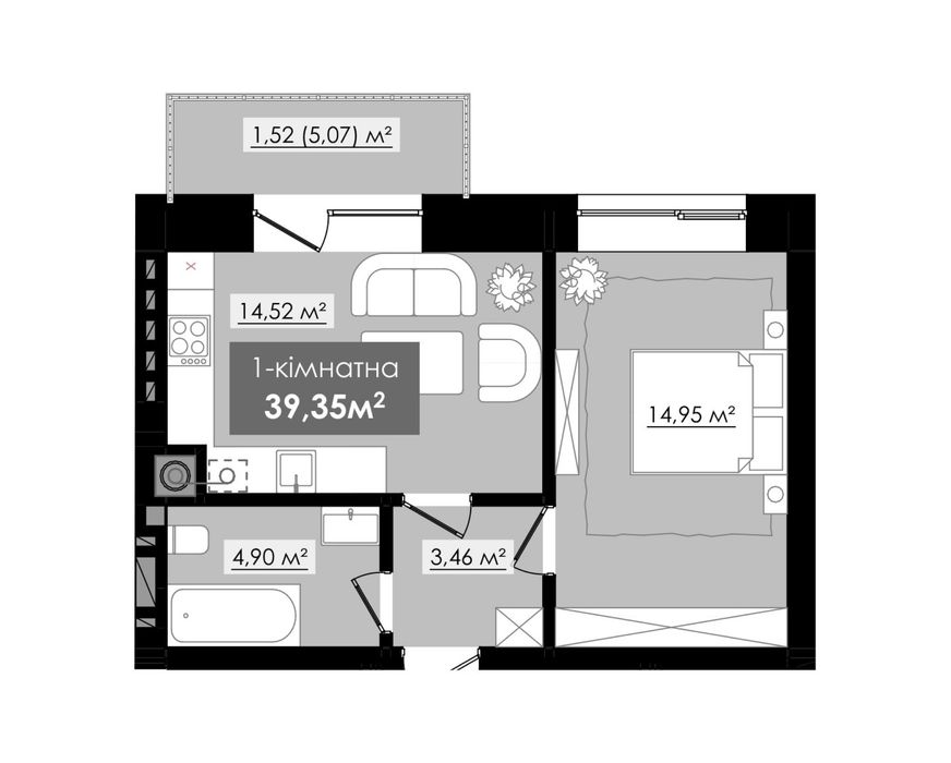 Квартира на ЖК Millennium River Club в Івано-Франківськ, ID 216438, фото №2