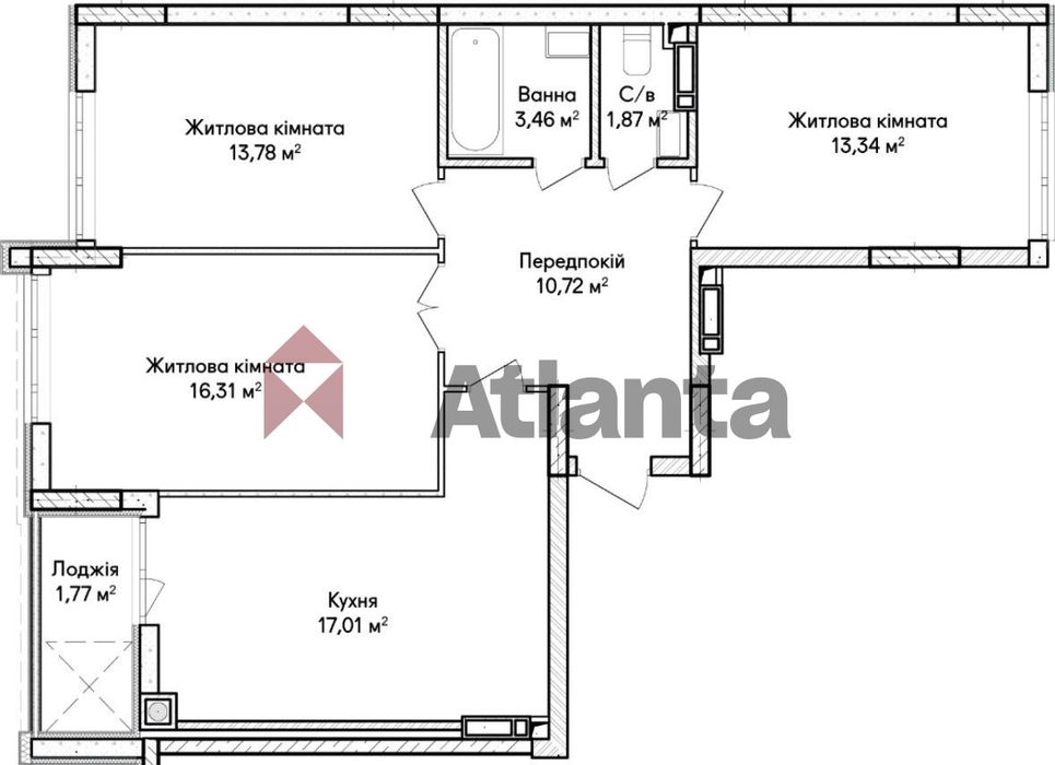 Квартира на ЖК «Синергія Сіті» в Києві, ID 223241, фото №2