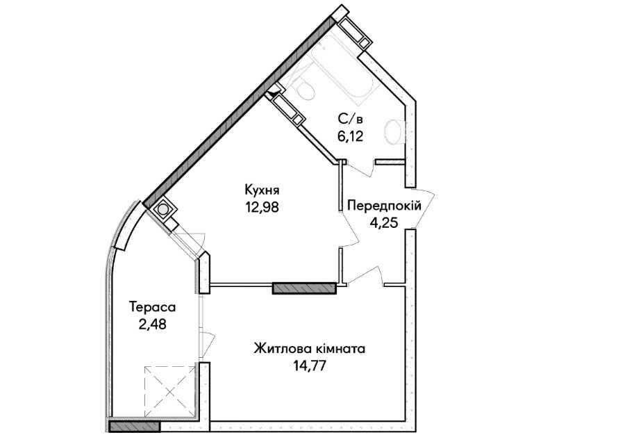 Квартира на вул. Будинок 38 в Києві, ID 231369, фото №6