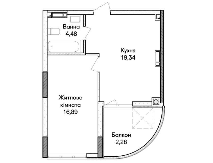 Квартира на вул. Ірпінь, 39 в Києві, ID 244090, фото №4
