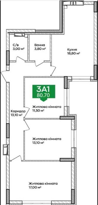 Квартира на вул. Університетська, 4 в Києві, ID 259277, фото №4